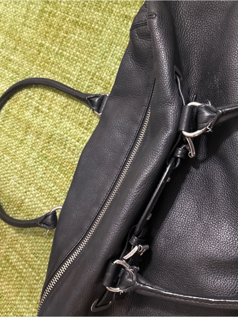 Michael Kors Black Pebbled Leather Shoulder Bag with Silver Hardware - Picture 3 of 6